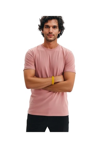 Arma Ar-ma Erkek Bisiklet Yaka Tişört Baskisiz Basic Örme Kumaş Regular Fit %100 Pamuk 30/1 Penye Süprem Y31344408202 Pembe-p11