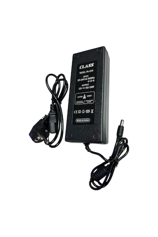 Class 12volt 10amper 120watt Plastik Kasa Adaptör 12v 10a 5.5x2.5mm Jak Fişli