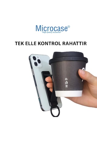 Microcase Telefonlar İçin Standlı Ve Askılıklı El Parmak Tutucu-al4939 Açık Mavi