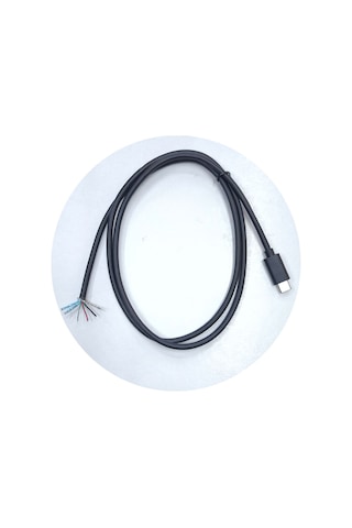 Usb C Type C Tamir Kablosu Bir Ucu Type C Bir Ucu Açık 11 Tane Tamir Kablosu 1m