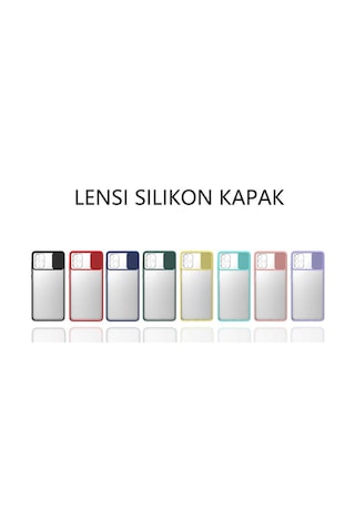 Noktaks - Samsung Galaxy Uyumlu Galaxy A51 - Kılıf Slayt Sürgülü Arkası Buzlu Lensi Kapak - Lila