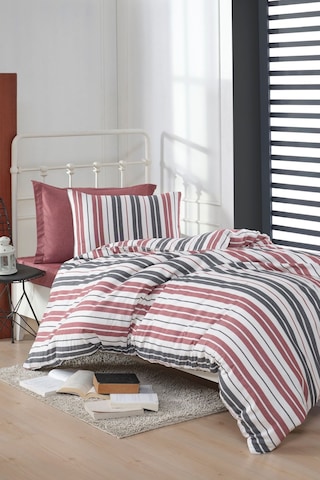 Enlora Home İpliği Boyalı Junior Nevresim Seti Tek Kişilik Monako Bordo