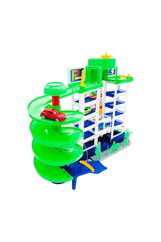 Toysan Oyuncak Asansörlü Garaj Seti Toy-41, 3'lü Arabalı Garaj Seti