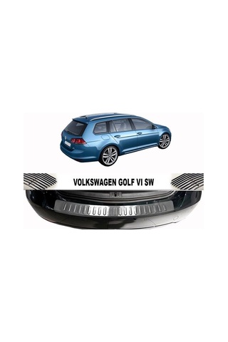 Volkswagen Golf 6 Arka Tampon Eşiği Krom Sw 2009-2012