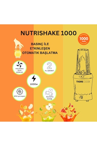 Tigrecook Nutrishake EK-2305 3 in 11000W Kişisel Smoothie Blender
