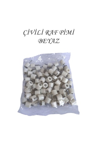 Çivili Raf Pimi Duvar Dolap Mobilya Pimi Sert Plastik Raf Tutucu Beyaz 100 Adet Tekli 1 Paket Raf