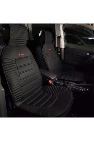 Fiat Tipo Oto Koltuk Minderi Ön 2'li Set Siyah Bumerang Serisi