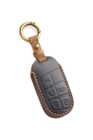 Maiyame Jeep Serisi Liberty, Grand Commander, Compass, Grand Cherokee Anahtar Koruması - Deri El Yapımı Koruyucu Kılıf Siyah