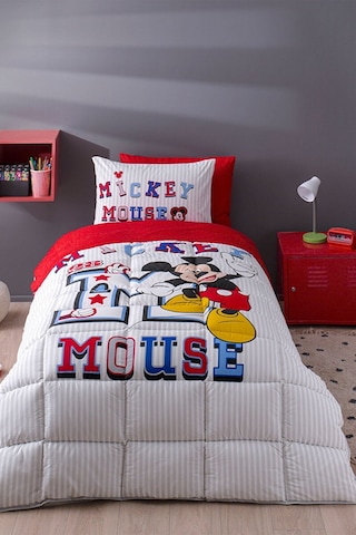 Özdilek Mickey Mouse Collage Tek Kişilik Disney Lisanslı Lastikli Fitted Çarşaf Çocuk Uyku Seti 409254