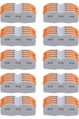 Hombey 10 Adet Kompakt Kablolu Bağlayıcı, Levye Somunlu Terminal排 Spl-4, Hızlı Bağlantı Tipi, Ateş Engellli Pc, 32a Akım, 0.08-4.0mm² Teli Uyumlu