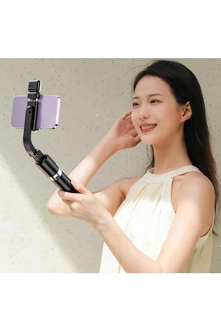 Apple Uyumlu iPhone  14 Pro  R1s-l Mini Led Fill Light Tripod Selfie Stick 3 İn 1