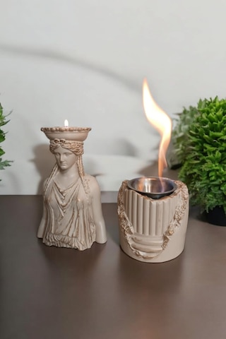 Dekoratif Karyadit Kızı Ve Ateş Çukuru Seti Hediyeli Sütlü Kahve