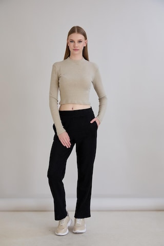 Sortie Collection Simli Örme Pantolon Siyah