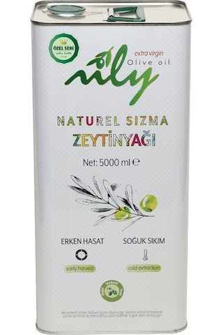 Nily Özel Seri Soğuk Sıkım Naturel Sızma Zeytinyağı Teneke 5 L