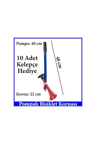 Netodak Yüksek Desibelli Havalı Pompa Bisiklet Kornası Havalı Kamyon Kornası Kırmızı