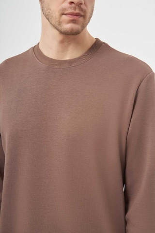 Morven Erkek Kahve Basic Bisiklet Yaka Sweat-shirt 25ks063005400 Kahve Kahve Kahverengi