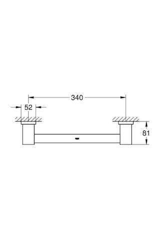Grohe Essentials Cube Banyo Tutamağı - 40514001 Krom