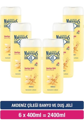 Le Petit Marseillais Organik Vanilya Sütü Duş Jeli 400 ml x6