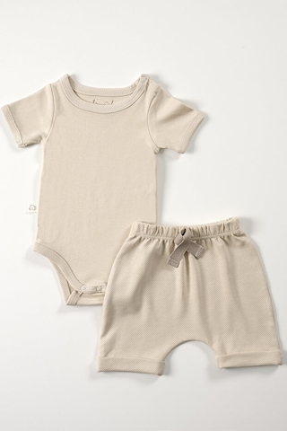 Tinylamb Elation Filbert Şort Ve Bodysuit Takım - 2 Parça Taş