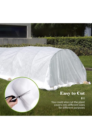 Monyee Bitkiler İçin Biyobozunur Tekstil Isı Sağlama Örtüsü, Don Ve Buz Koruyucu, 1.5x10m, 0.59oz/m², Bahçe/çiftlik Kullanıma Uygun