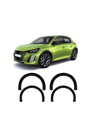 Peugeot 208 2019 Ve Sonrası Uyumlu Çamurluk Dodik Seti 4 Parça Abs Siyah