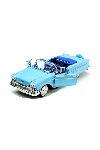 Motormax 1958 Chevrolet İmpala Mavi 1 / 24 Ölçek Model Araba