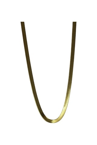 İtalyan 3 Mm Sarı Çelik Ezme Zincir 50 Cm Altın