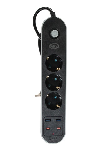 Ars 2 USB 2 Type C Girişli Akım Korumalı 2 Metre 3'lü Priz