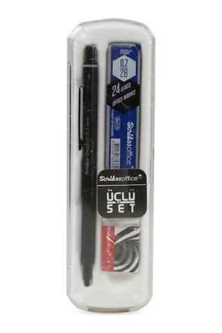 Graph-x Metal Versatil Kalem 0.7 Mm Mat Siyah 3'lü Set