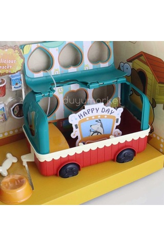 Sesli Sevimli Köpek Ve Eğlenceli Vagon Set - Sarı