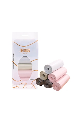 Xindoker Ev İçin 6 Paket Kaliteli Renkli Çöp Poşeti - Ev, Mutfak, Banyo Kullanıma Uygun - 45x55 Cm - Kesikli Tasarım - Dayanıklı Yeni Malzeme Diğer