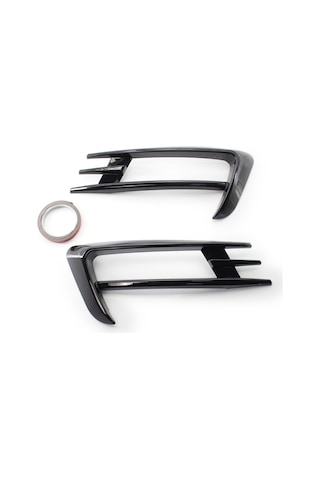 Wezone Volkswagen Golf Mk7 2014-2017 Ön Tampon Faro Çerçeve Decoru, Abs Malzeme, Siyah Renk, Sol Ve Sağ Seti