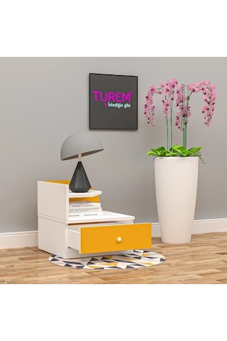 Single Çocuk Odası Komodin Mdf Beyaz