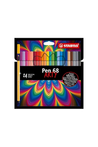 Pen 68 Arty - Keçe Uçlu Boya Kalemi - 24&apos Lü Paket - Çeşitli Renkler