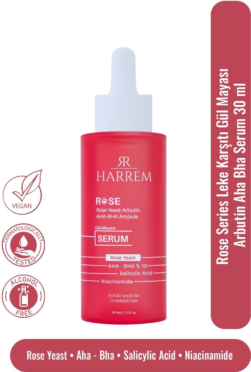 Rose Series Leke Karşıtı Gül Mayası Arbutin Aha Bha Serum 30 Ml