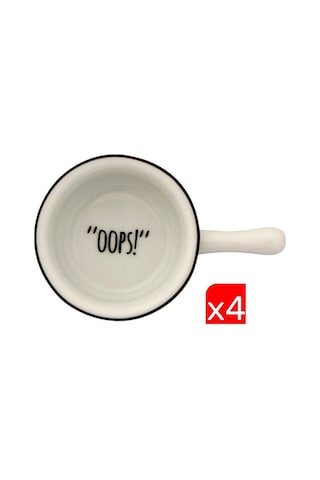 Porland Be Happy Çok Amaçlı Mini Kase 6cm 4 Lü 04ap020396 Beyaz