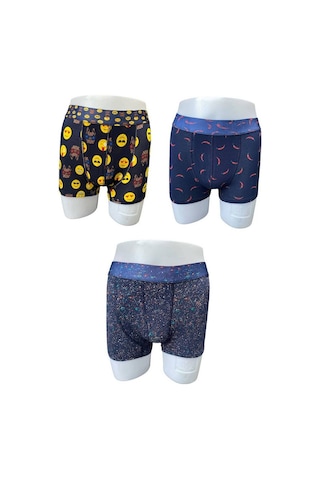Zenura Erkek Boxer 3'lü Paket - Eğlenceli Ve Şık Tasarımlar Çok Renkli Zenura Erkek Boxer 3'lü Paket - Eğlenceli Ve Şık Tasarımlar Çok Renkli