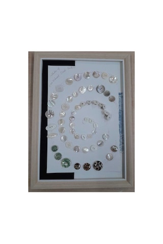 Doğal Hakiki İnci Midye Kabugu Düğme 20x15 Mm 6 Adet