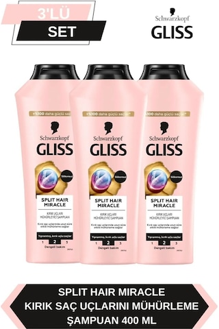 Gliss Split Hair Miracle Şampuan 3 x 400 ML