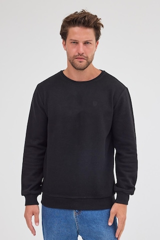 Mmetalic Erkek Siyah Standart Fit Normal Kesim Pamuklu Basic Bisiklet Yaka Sweatshirt Mtlce113-siyah Siyah