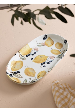 The Mia Limoncello Oval Servis 2li 29 Cm Lmn024 Çok Renkli