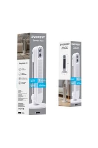 Everest Fan14 Beyaz 31" 50w 3 Hız Kademeli Zamanlayıcı Kule Tipi Vantilatör- Pervanesi