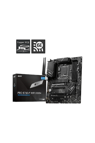 MSI Pro B760-P WIFI DDR4 Intel B760 5333 MHz (OC) DDR4 Soket 1700 ATX Anakart
