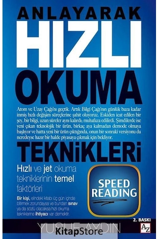 Anlayarak Hızlı Okuma Teknikleri - Yusuf Aydın - Az Kitap Anlayarak Hızlı Okuma Teknikleri - Yusuf Aydın - Az Kitap