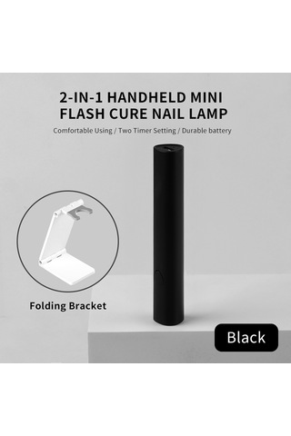 Skycity El Tutan Led/uv Tırnak Kurutma Lambası, 3w, 20/60s Zamanlama, Çekirdekli Pil, Type-c Şarj, Katlanabilir Tutucu, Siyah