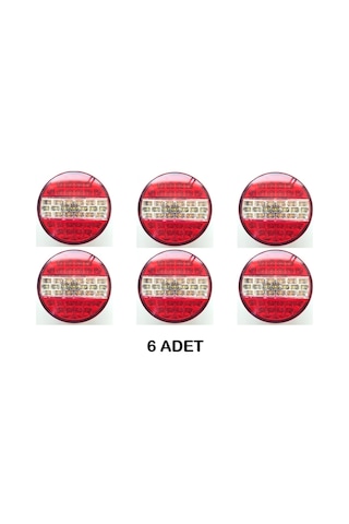 6 Adet Hamburger Ledli Stop Lamba 4 Fonksiyonlu 12v.