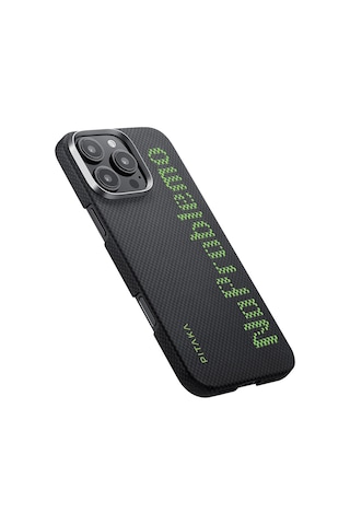 Apple Uyumlu iPhone 16 Pro Max Kılıf Magsafeli Lumintex Teknoloji Fosforlu Aramid Fiber Pitaka Aries Noproblemo