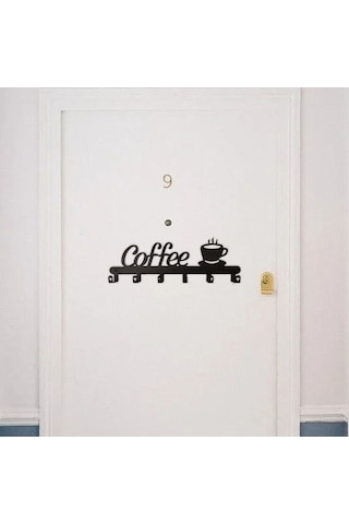 Tongxida Bosphorusboutique Tutucu Sondaj Şekli Metal Raf, Leezsing Kancası, Çivisiz Askılı 5 Fincanlık Kahve Depolama Montajı Diğer