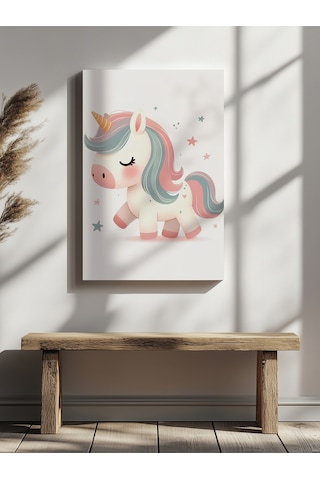 Unicorn Ev Ofis Mutfak Salon Duvar Dekorasyon Kanvas Tablo
