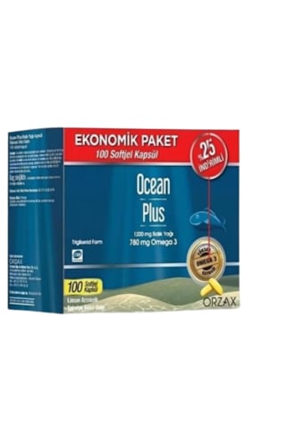 Ocean Plus Balık Yağı Omega3 1200 Mg 100 Softjel Kapsül Ekonomik Paket